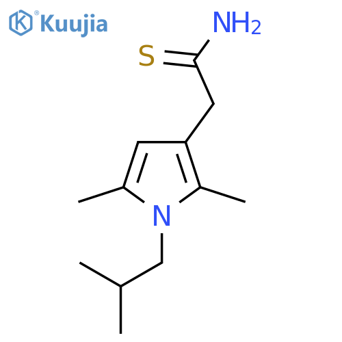 2-2,5-dimethyl-1-(2-methylpropyl)-1H-pyrrol-3-ylethanethioamide structure