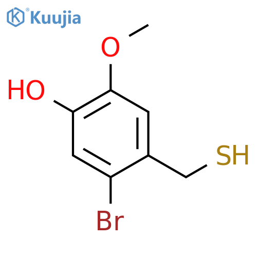 5-bromo-2-methoxy-4-(sulfanylmethyl)phenol structure