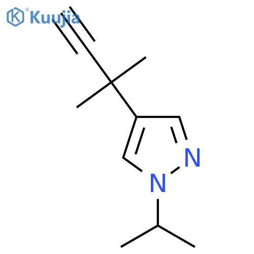 4-(2-methylbut-3-yn-2-yl)-1-(propan-2-yl)-1H-pyrazole structure