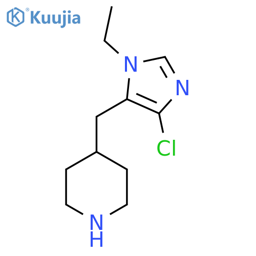 4-(4-chloro-1-ethyl-1H-imidazol-5-yl)methylpiperidine structure