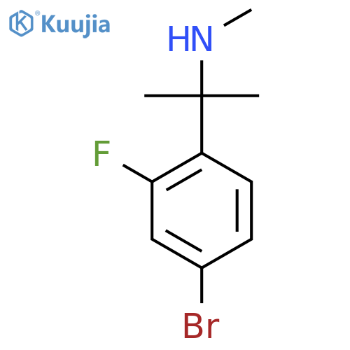 2-(4-bromo-2-fluorophenyl)propan-2-yl(methyl)amine structure