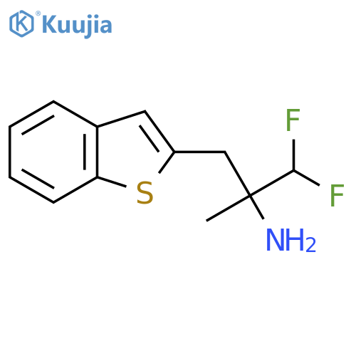 3-(1-benzothiophen-2-yl)-1,1-difluoro-2-methylpropan-2-amine structure