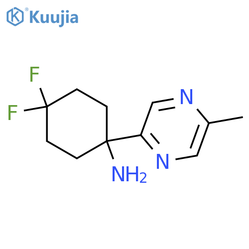 4,4-difluoro-1-(5-methylpyrazin-2-yl)cyclohexan-1-amine structure
