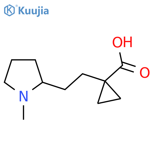 1-2-(1-methylpyrrolidin-2-yl)ethylcyclopropane-1-carboxylic acid structure