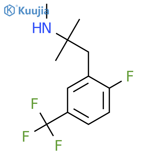 {1-2-fluoro-5-(trifluoromethyl)phenyl-2-methylpropan-2-yl}(methyl)amine structure