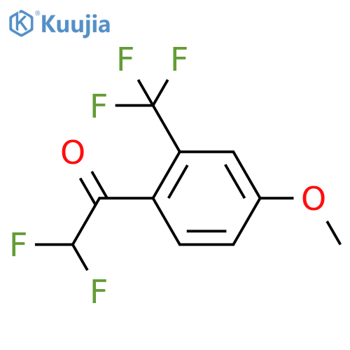 2,2-difluoro-1-4-methoxy-2-(trifluoromethyl)phenylethan-1-one structure