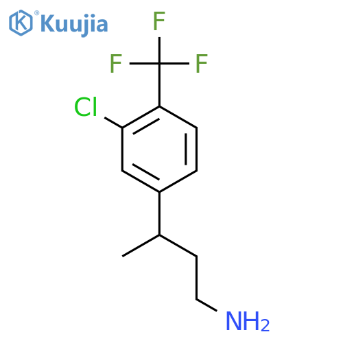 3-3-chloro-4-(trifluoromethyl)phenylbutan-1-amine structure