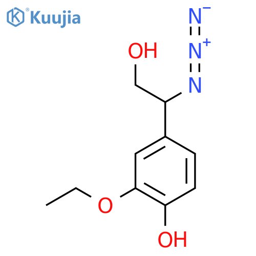 4-(1-azido-2-hydroxyethyl)-2-ethoxyphenol structure