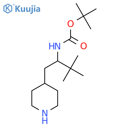 tert-butyl N-3,3-dimethyl-1-(piperidin-4-yl)butan-2-ylcarbamate structure