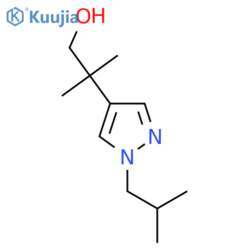 2-methyl-2-1-(2-methylpropyl)-1H-pyrazol-4-ylpropan-1-ol structure
