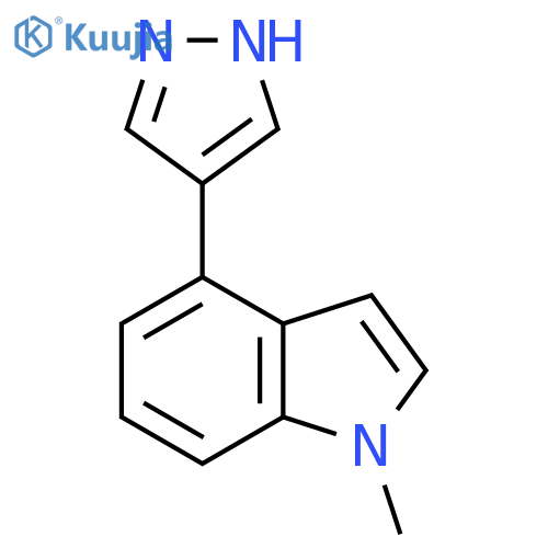 1-methyl-4-(1H-pyrazol-4-yl)-1H-indole structure