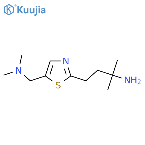 4-{5-(dimethylamino)methyl-1,3-thiazol-2-yl}-2-methylbutan-2-amine structure