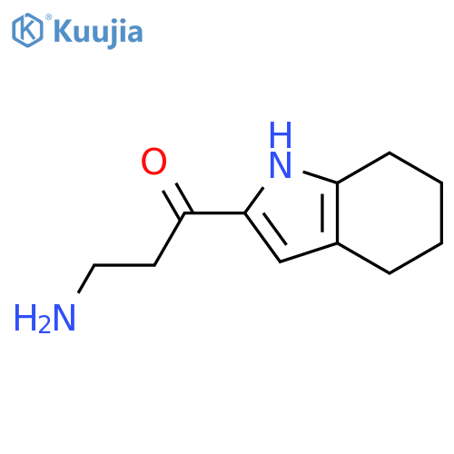 3-amino-1-(4,5,6,7-tetrahydro-1H-indol-2-yl)propan-1-one structure