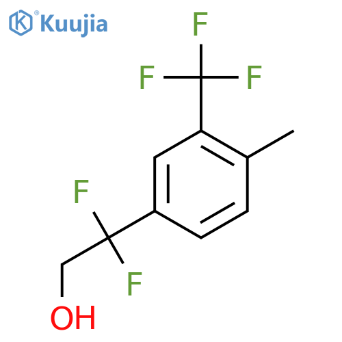 2,2-difluoro-2-4-methyl-3-(trifluoromethyl)phenylethan-1-ol structure