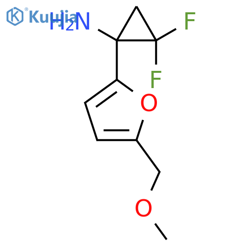 2,2-difluoro-1-5-(methoxymethyl)furan-2-ylcyclopropan-1-amine structure