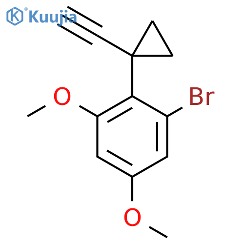1-bromo-2-(1-ethynylcyclopropyl)-3,5-dimethoxybenzene structure