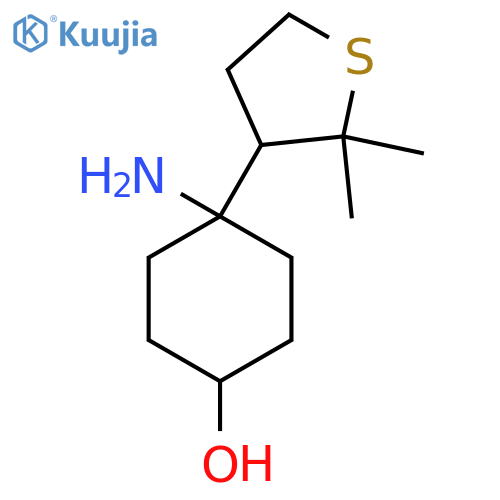 4-amino-4-(2,2-dimethylthiolan-3-yl)cyclohexan-1-ol structure