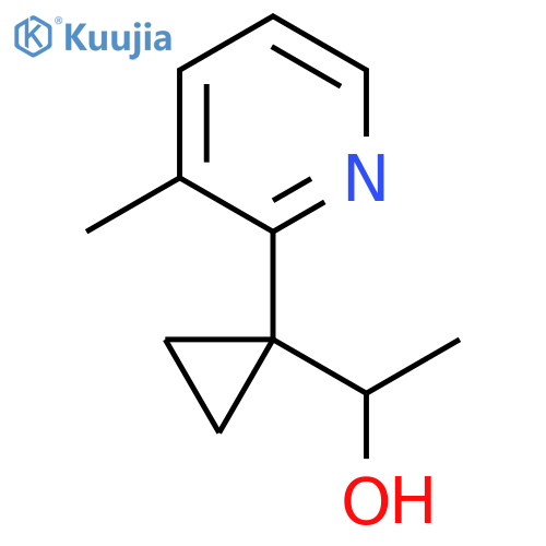 1-1-(3-methylpyridin-2-yl)cyclopropylethan-1-ol structure