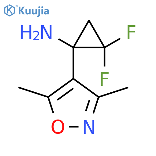1-(dimethyl-1,2-oxazol-4-yl)-2,2-difluorocyclopropan-1-amine structure