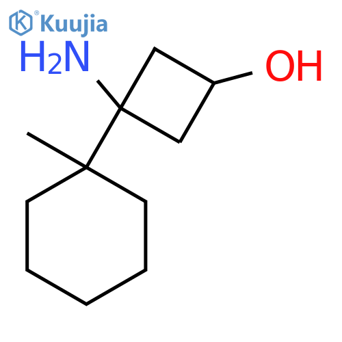 3-amino-3-(1-methylcyclohexyl)cyclobutan-1-ol structure
