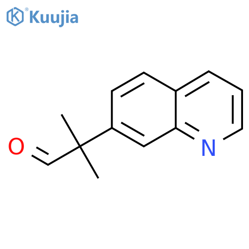 2-methyl-2-(quinolin-7-yl)propanal structure