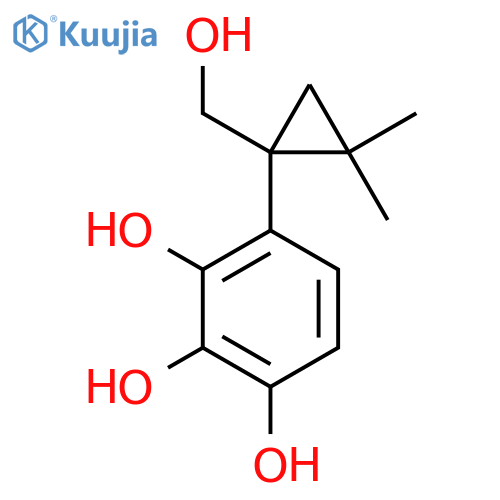 4-1-(hydroxymethyl)-2,2-dimethylcyclopropylbenzene-1,2,3-triol structure