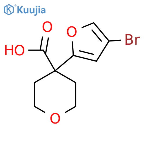 4-(4-bromofuran-2-yl)oxane-4-carboxylic acid structure
