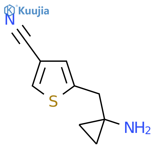 5-(1-aminocyclopropyl)methylthiophene-3-carbonitrile structure
