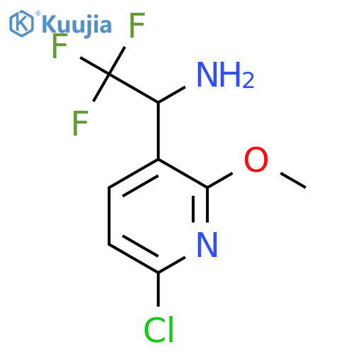 1-(6-chloro-2-methoxypyridin-3-yl)-2,2,2-trifluoroethan-1-amine structure