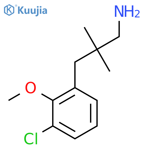3-(3-chloro-2-methoxyphenyl)-2,2-dimethylpropan-1-amine structure
