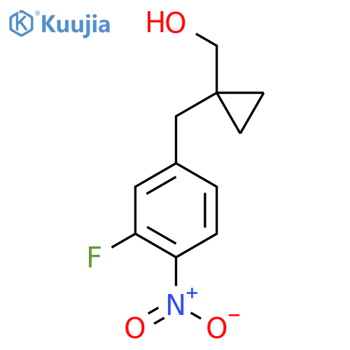 {1-(3-fluoro-4-nitrophenyl)methylcyclopropyl}methanol structure