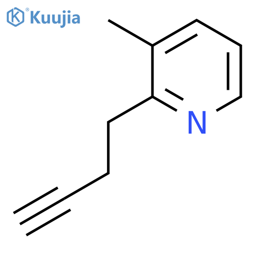2-(but-3-yn-1-yl)-3-methylpyridine structure