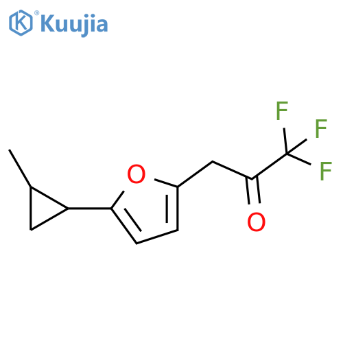 1,1,1-trifluoro-3-5-(2-methylcyclopropyl)furan-2-ylpropan-2-one structure