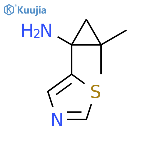 2,2-dimethyl-1-(1,3-thiazol-5-yl)cyclopropan-1-amine structure