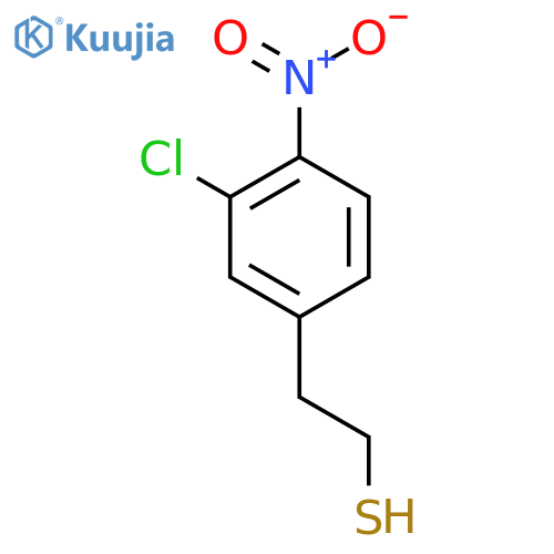 2-(3-chloro-4-nitrophenyl)ethane-1-thiol structure