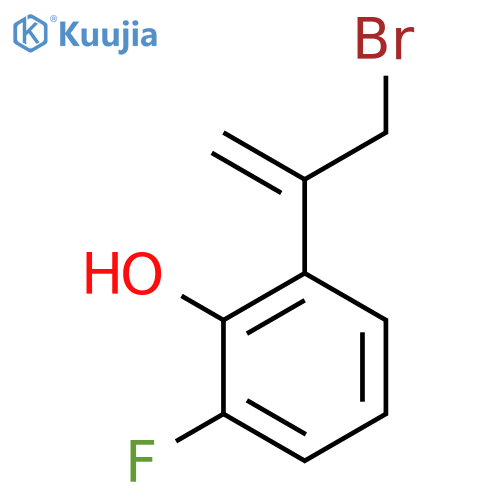 2-(3-bromoprop-1-en-2-yl)-6-fluorophenol structure