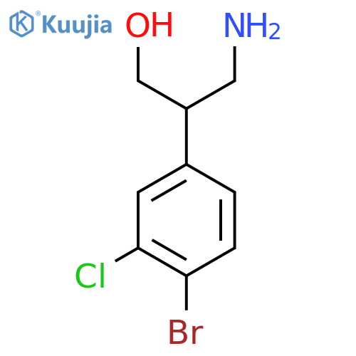 3-amino-2-(4-bromo-3-chlorophenyl)propan-1-ol structure