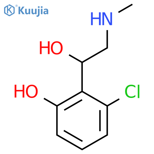 3-chloro-2-1-hydroxy-2-(methylamino)ethylphenol structure