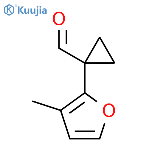 1-(3-methylfuran-2-yl)cyclopropane-1-carbaldehyde structure