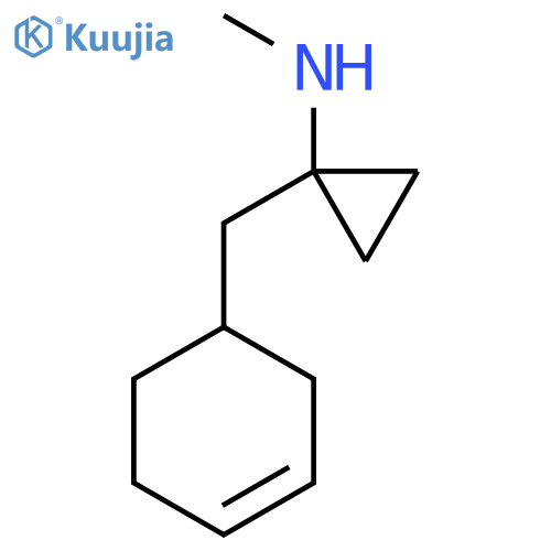 1-(cyclohex-3-en-1-yl)methyl-N-methylcyclopropan-1-amine structure