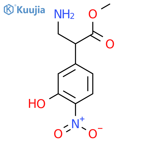 methyl 3-amino-2-(3-hydroxy-4-nitrophenyl)propanoate structure