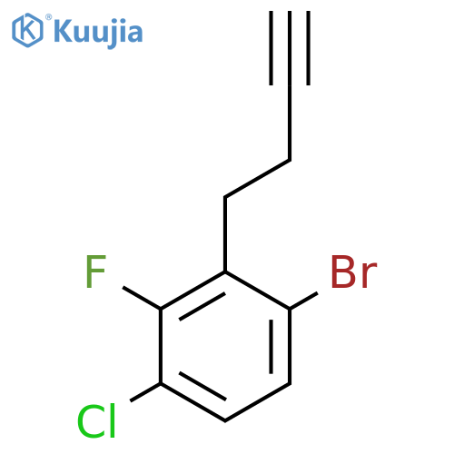 1-Bromo-2-(but-3-yn-1-yl)-4-chloro-3-fluorobenzene structure
