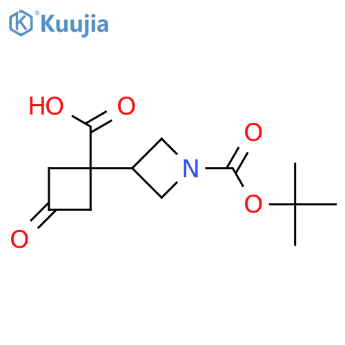1-{1-(tert-butoxy)carbonylazetidin-3-yl}-3-oxocyclobutane-1-carboxylic acid structure