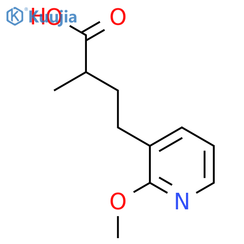 4-(2-methoxypyridin-3-yl)-2-methylbutanoic acid structure