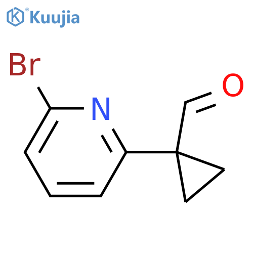 1-(6-bromopyridin-2-yl)cyclopropane-1-carbaldehyde structure
