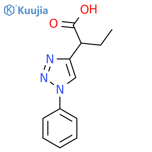 2-(1-phenyl-1H-1,2,3-triazol-4-yl)butanoic acid structure