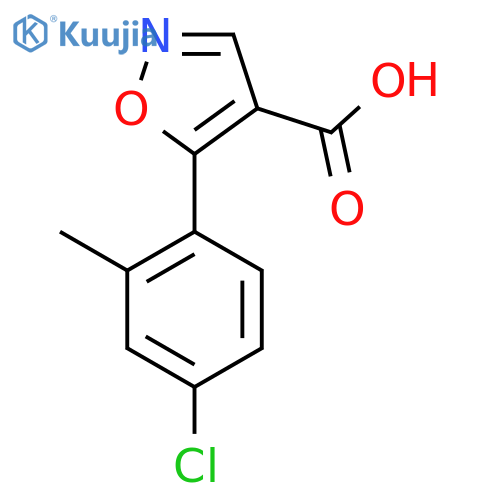 5-(4-Chloro-2-methylphenyl)-1,2-oxazole-4-carboxylic acid structure