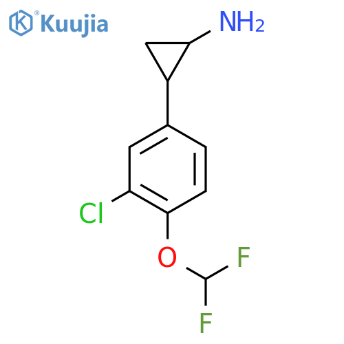 2-3-chloro-4-(difluoromethoxy)phenylcyclopropan-1-amine structure