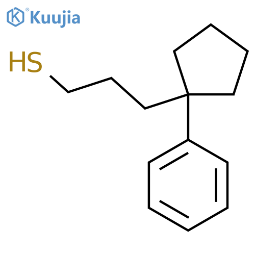 3-(1-phenylcyclopentyl)propane-1-thiol structure
