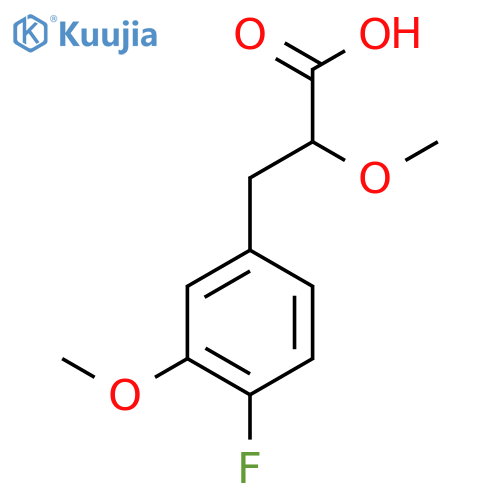 3-(4-fluoro-3-methoxyphenyl)-2-methoxypropanoic acid structure